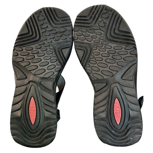 MBT Women's Habari Strappy Leather Sandals Black Size 9 Rocker Toning Open Toe - Picture 12 of 12